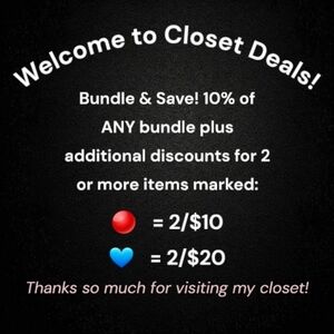 Welcome! +Closet Deals